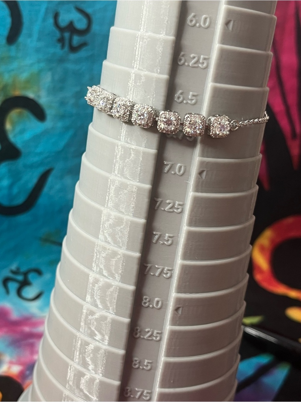 Genuine Moissanite Halo Tennis Bracelet – 2.1 CT